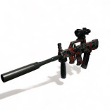 RIFLE ELÉTRICO BULLPUP LANÇADOR DE BOLINHAS DE GEL COMPLETO ORBEEZ VERMELHO + BRINDE LEAO 1489 R